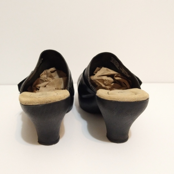 Bass Leather Casey Style Black Mules/Clogs Size 8 - Picture 4 of 9